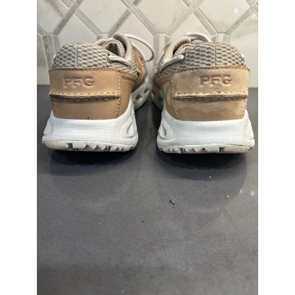 Columbia PFG Boatdrainer Men's 8.5 Beige Blood 'N Guts Techlite Shoes BM2611-265